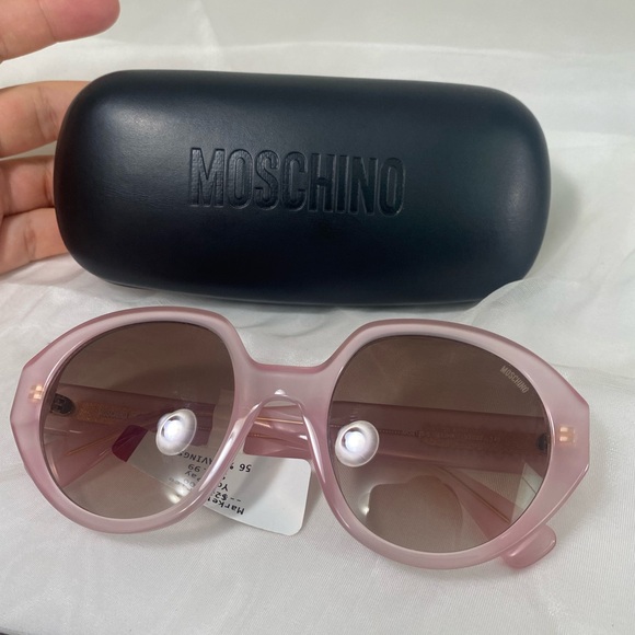 MOSCHINO pink trendy large round sunglasses 🕶️ 🩷 - Picture 5 of 11